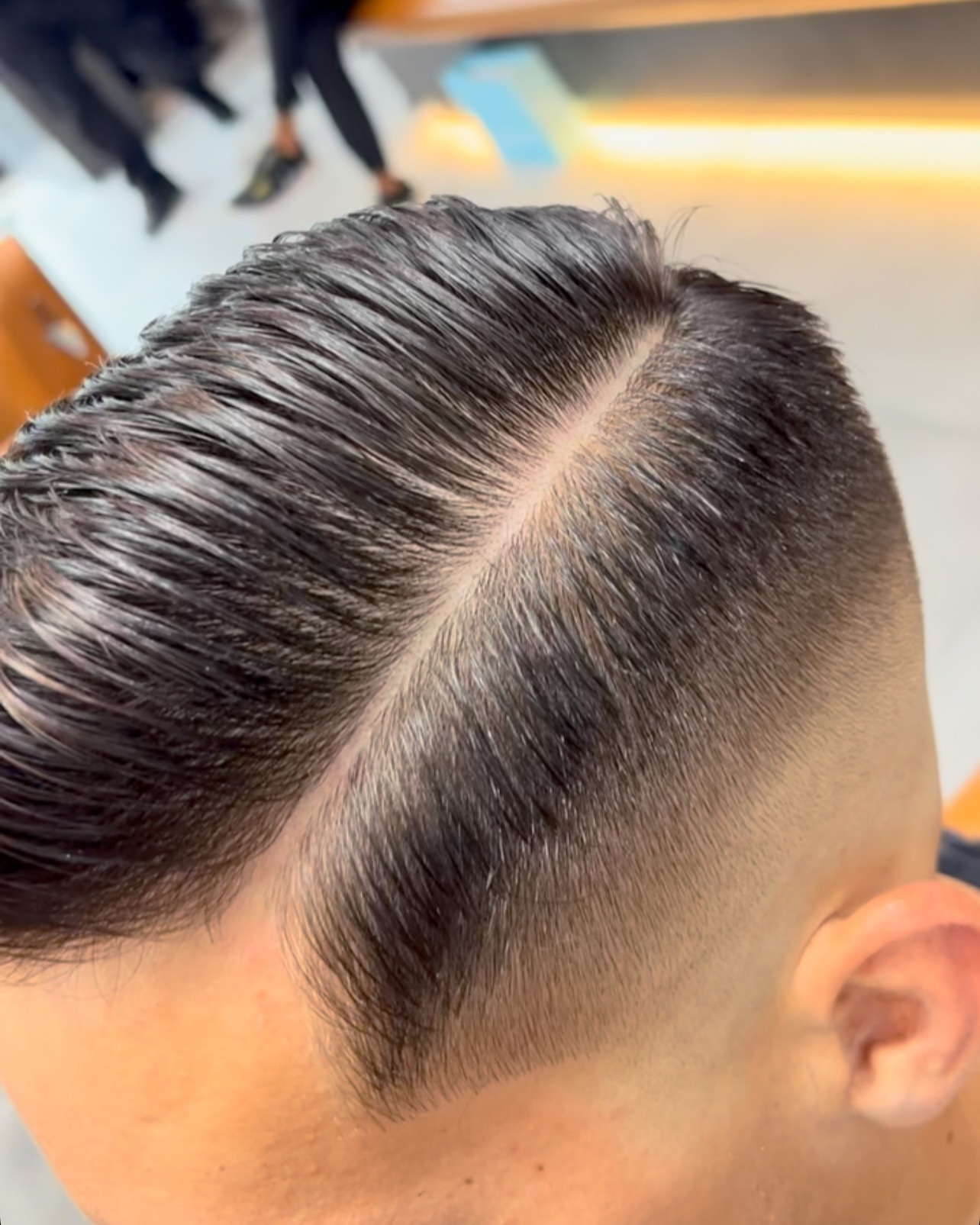 Fresh fade haircut at Iconic Cuts Barbershop, Toronto